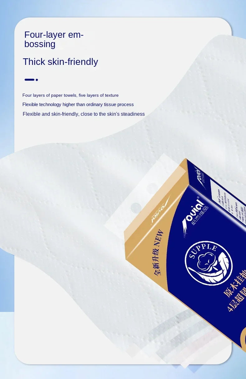 Bulk Pack Toilet Paper for Home Use Soft Embossed Tissues Bottom Extraction Hand Towels Bathroom Paper Essentials
