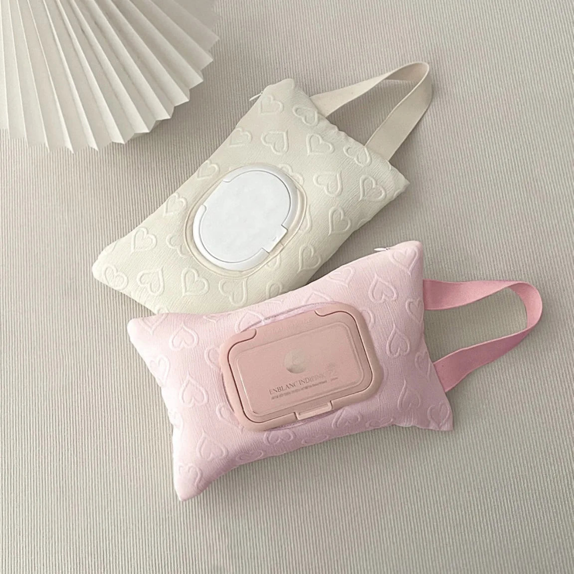 Baby Stroller Heart Wet Wipes Case Extraction Tissue Box Travel Car Portable Handheld Storage Bag Newborn Hanging Bag for Cart