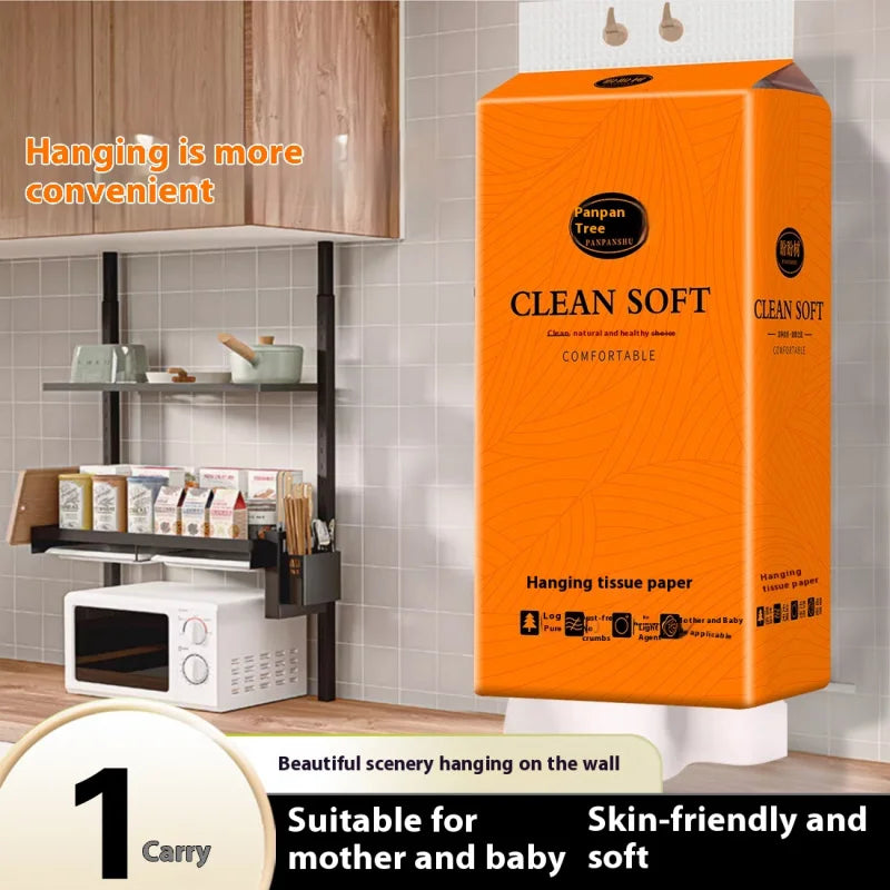 Household affordable package pumping paper, wall hanging paper towels, stockpiling toilet paper, bottom pumping paper, hanging e