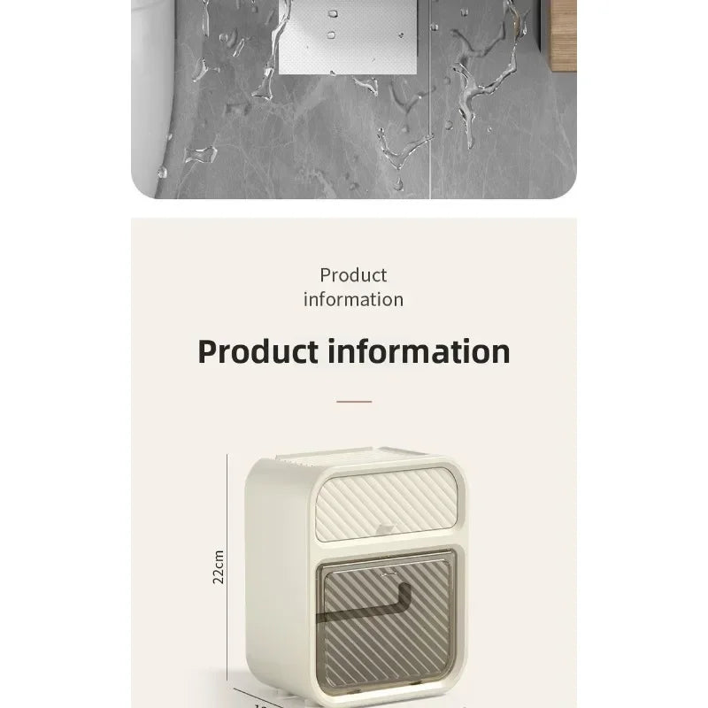 New HOT Toilet toilet carton Wall-mounted tissue box No punching Waterproof toilet paper Roll paper rack