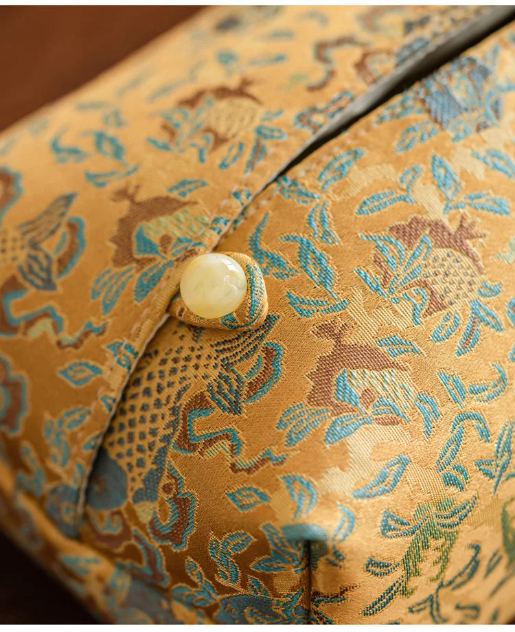 New Chinese Brocade Embroidery Fabric Tissue Box, Living Room Car Pumping Box, Tea Room Tissue Storage Box, Tissue Storage Bag