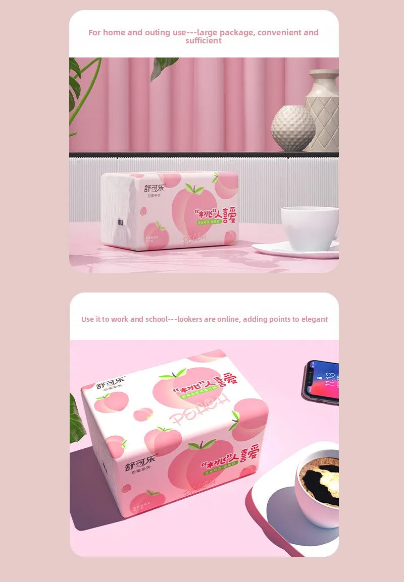 400 Sheets/pack Of Shukele Paper, 5 Layers Of Thickened, 80 Sheets/pack, Large Napkins, Large-sized Hand Wipes, Toilet Paper