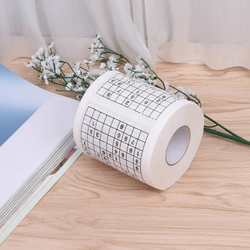 2021 New Durable Sudoku Printed Tissue Paper Toilet Roll Paper Good Puzzle Game