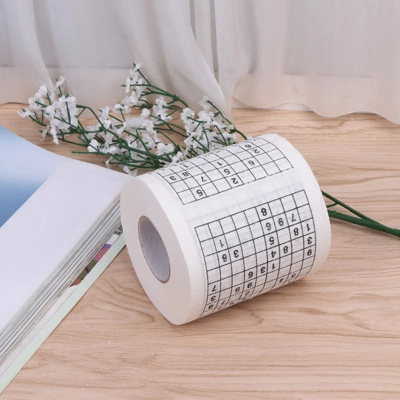 2021 New Durable Sudoku Printed Tissue Paper Toilet Roll Paper Good Puzzle Game