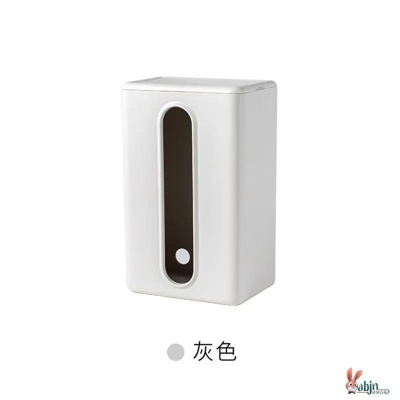 Wall-Mounted Tissue Box Kitchen Home Use Napkin Holder Storage Box Drop-In No-Punching Required Simple Rectangular Plastic De...