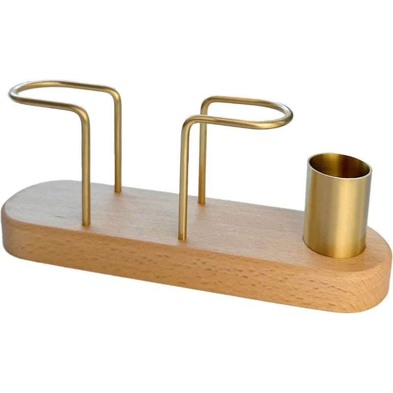 HeMu-Tooth Swab Tube Tissue Holder, Black Walnut, Minimalist Dining Table Tissue Storage Rack, Restaurant Coffee Shop Paper Box