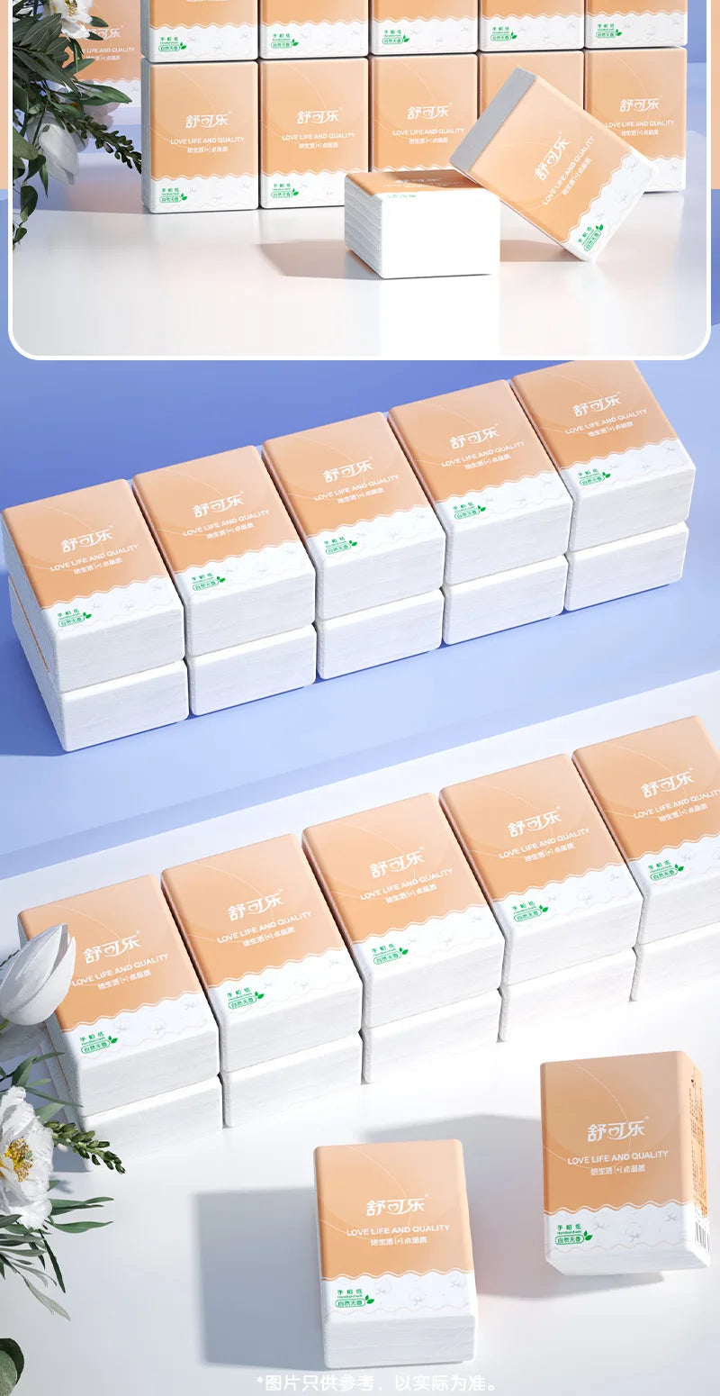 Portable Handkerchief Paper, 10-100 Small Bags, 3 Layers, 7 Pieces/small Bag, Portable Facial Tissue Paper, Napkin Toilet Paper