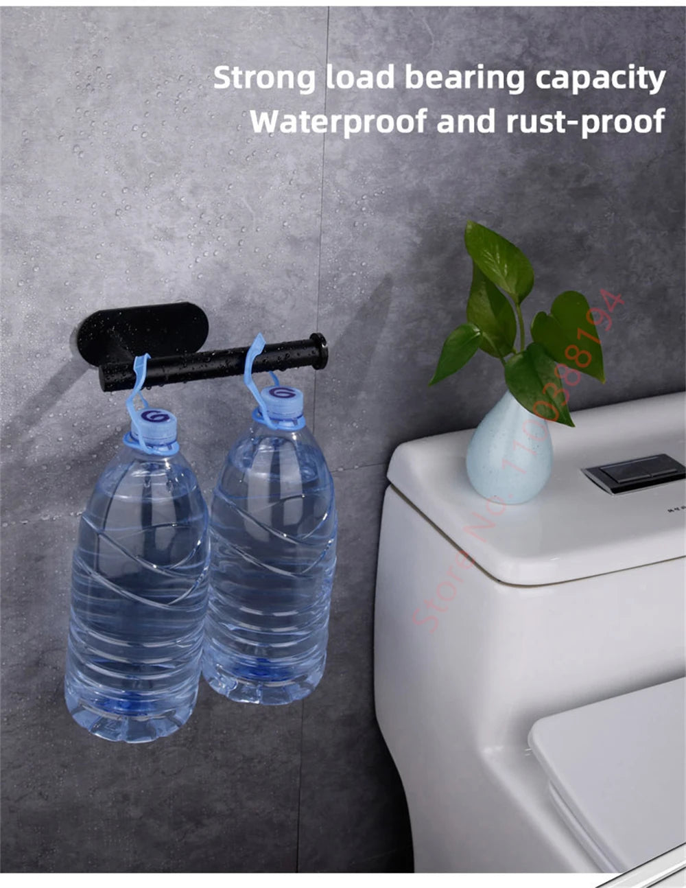 Adhesive Toilet Roll Paper Holder Organizer Wall Mount Storage Stand Kitchen Bathroom No Drill Tissue Towel Dispenser Stainless