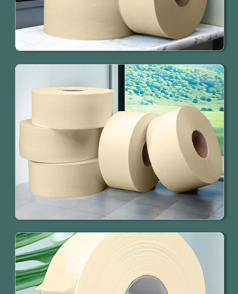 Large Roll Bamboo Pulp Toilet Paper Hotel Commercial Use Whole Box able Big eet Paper Towels Household Cleaning