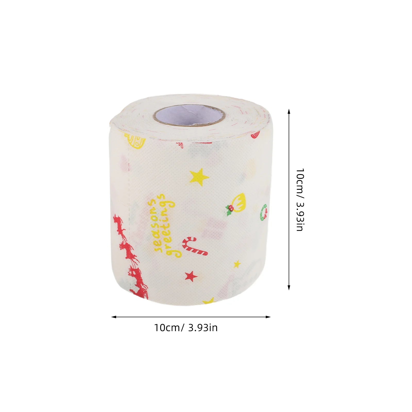 4 Rolls Christmas Toilet Paper Double Layer Thick Printed Santa Claus Merry Christmas Funny Paper Holiday Party Bathroom