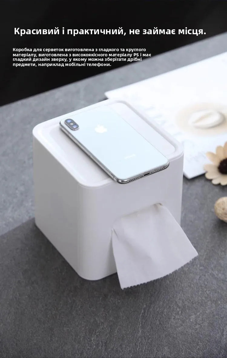 Simple European Sle Tissue Box Storage Box for Desktop Hand Wi Coffee Table Dstring Paper Home Decor Plastic Box