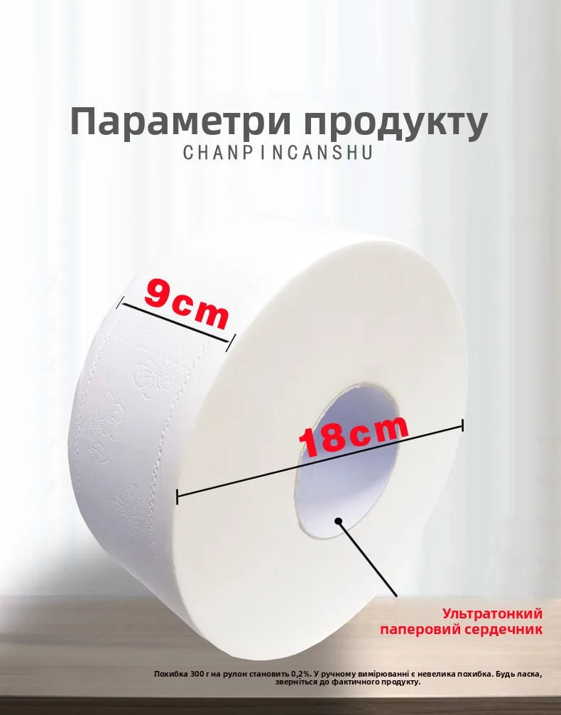 Doctor Bear 2 Rolls Large Toilet Paper Hotel Commercial Batoom Paper Home Use round Disk Toilet Paper Whole Box Bulk Pa