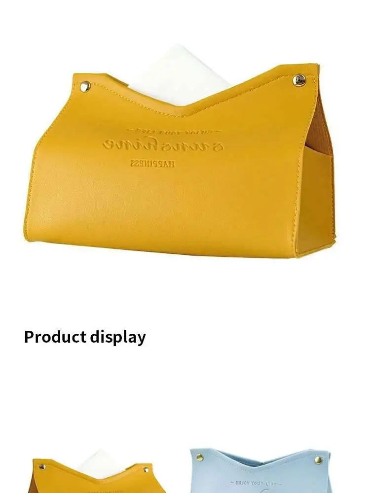 Living Dining Room Tissue Storage Box Environmentally Friendly Multi-Purpose Solid Color Creative Napkin Box
