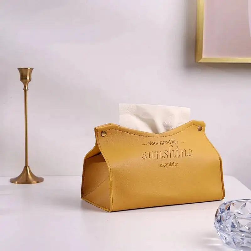 Living Dining Room Tissue Storage Box Environmentally Friendly Multi-Purpose Solid Color Creative Napkin Box