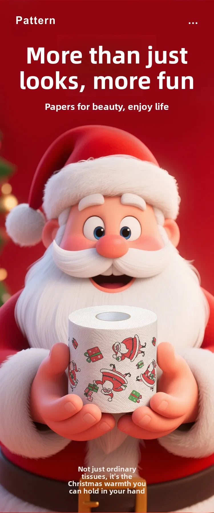 Christmas Print Colored Toilet Paper Roll Large Quantity Hygienic Paper Towels Bulk Shipping Home Direct Straightening