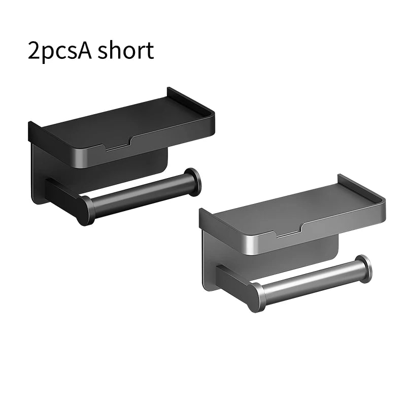 Toilet Paper Holder Wall-Mounted Aluminum alloy Toilet paper holder tissue rack Bathroom tissue holder Bathroom Accessories