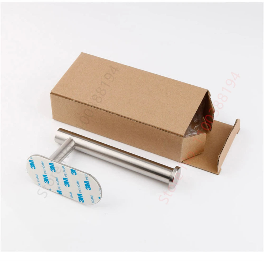 Adhesive Toilet Roll Paper Holder Organizer Wall Mount Storage Stand Kitchen Bathroom No Drill Tissue Towel Dispenser Stainless