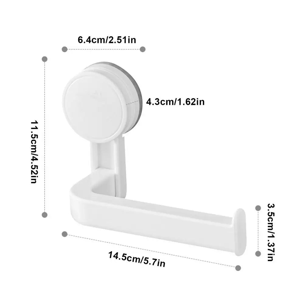 Toilet Paper Holder Suction Multi-Purpose Suction Toilet Paper Bracket Stick-On Bathroom Tissue Holder with Thickened Design