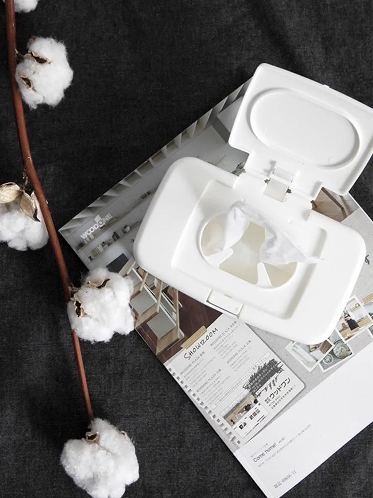 Wet Tissue Box Wipes Dispenser Portable Wipes Napkin Storage Box Holder Container