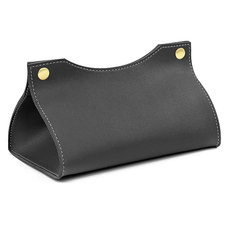 Pu Leather Tissue Box Cover Holder Car Living Room Bedroom Decoration Kitchen Desktop Nordic Home Napkin Holder Large Storage
