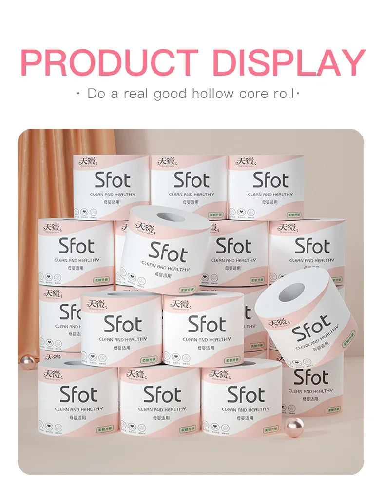 8 Rolls of Household Paper Towels on Behalf of the Roll Paper Five Layers of Thickened Core Roll Toilet Paper Toilet Paper