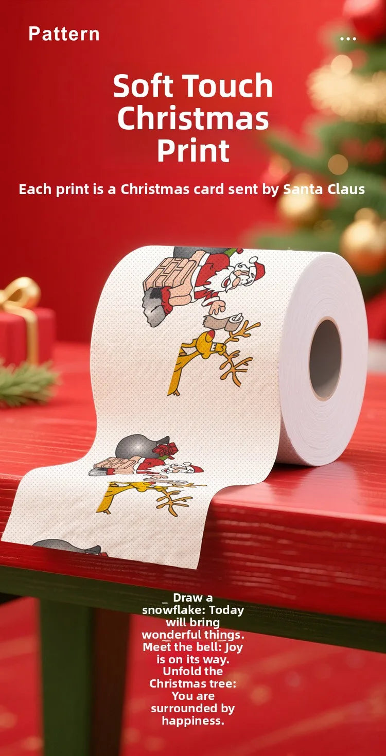 Christmas Print Colored Toilet Paper Roll Large Quantity Hygienic Paper Towels Bulk Shipping Home Direct Straightening