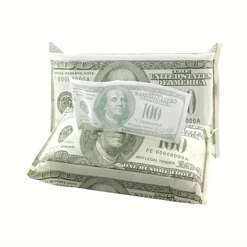 Usd Printed Paper; Creative Facial Tissue Paper; Funny Printed Napkins With 4 Layers Of Thickening; Funny And Unconventional