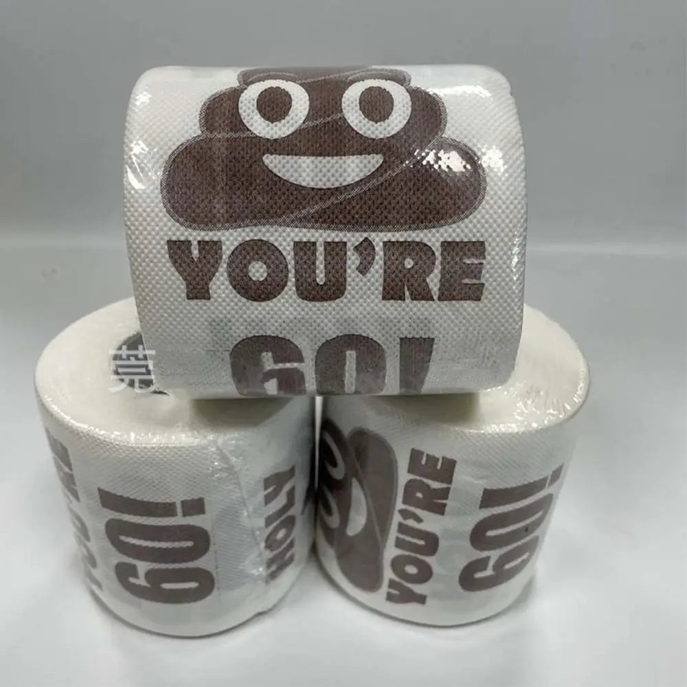 Cartoon Room Supplies Decor Tissue Party Decoration Funny Birthday Rolls Toilet Paper Roll Printed Funny Paper Towel