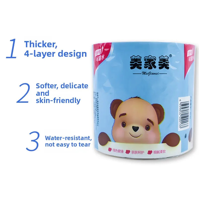 able Hotel Restaurant Toilet Paper Wet Wipe Batoom Household Paper Towels Quali Wood Pulp 4 Layer Scented Rolls