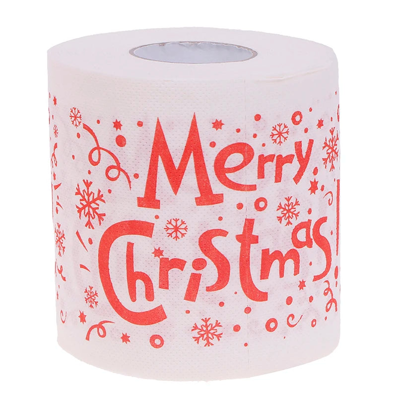 Christmas Table Napkin Home Santa Claus Bath Toilet Roll Paper Xmas Decor Tissue
