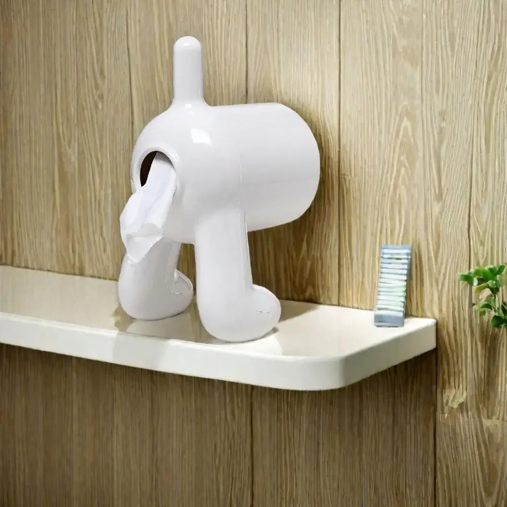 Funny Toilet Paper Dispenser Dog Butt Toilet Paper Holder Wall-mounted Tissue Organizer for Dog Lovers Bathroom Decor Funny Dog