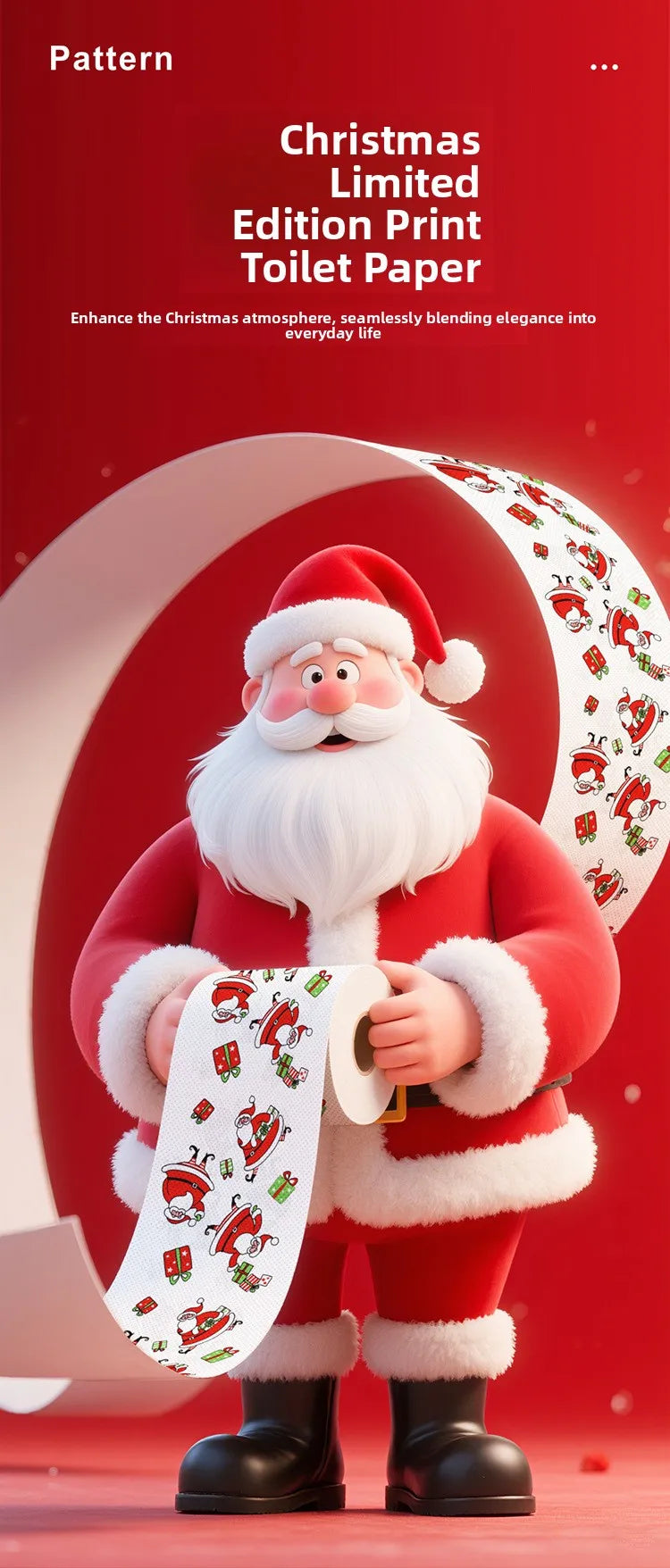 Christmas Print Colored Toilet Paper Roll Large Quantity Hygienic Paper Towels Bulk Shipping Home Direct Straightening