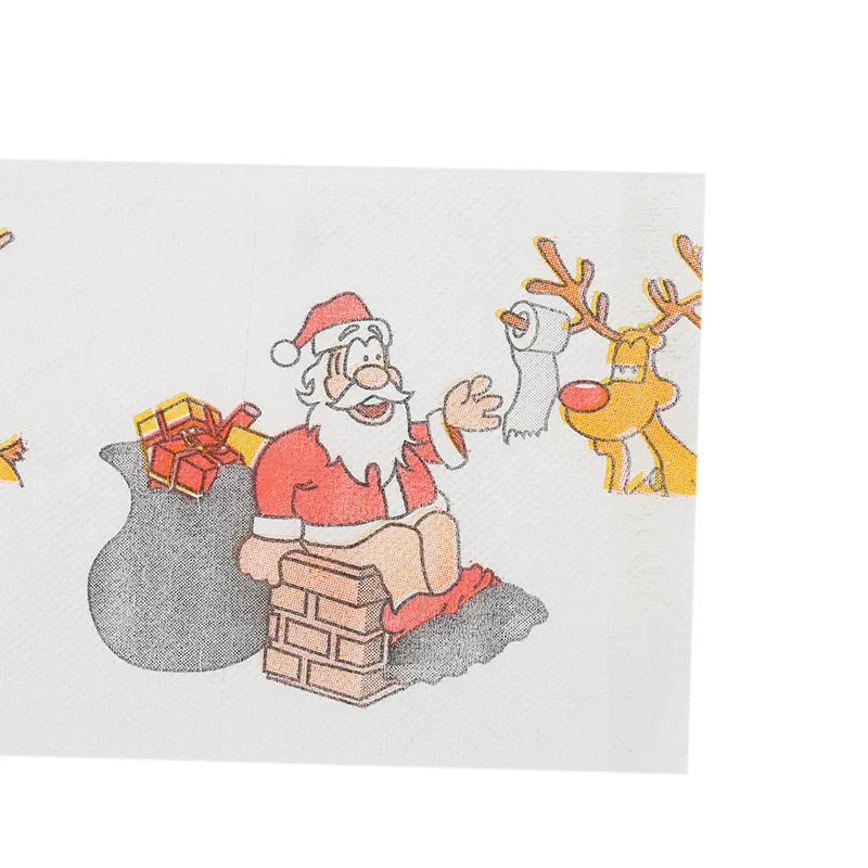 Toilet Paper Christmas Pattern Series Roll Paper Santa Claus Reindeer Hygienic Paper Creative Toilet Papers Rolls Funny Napkins