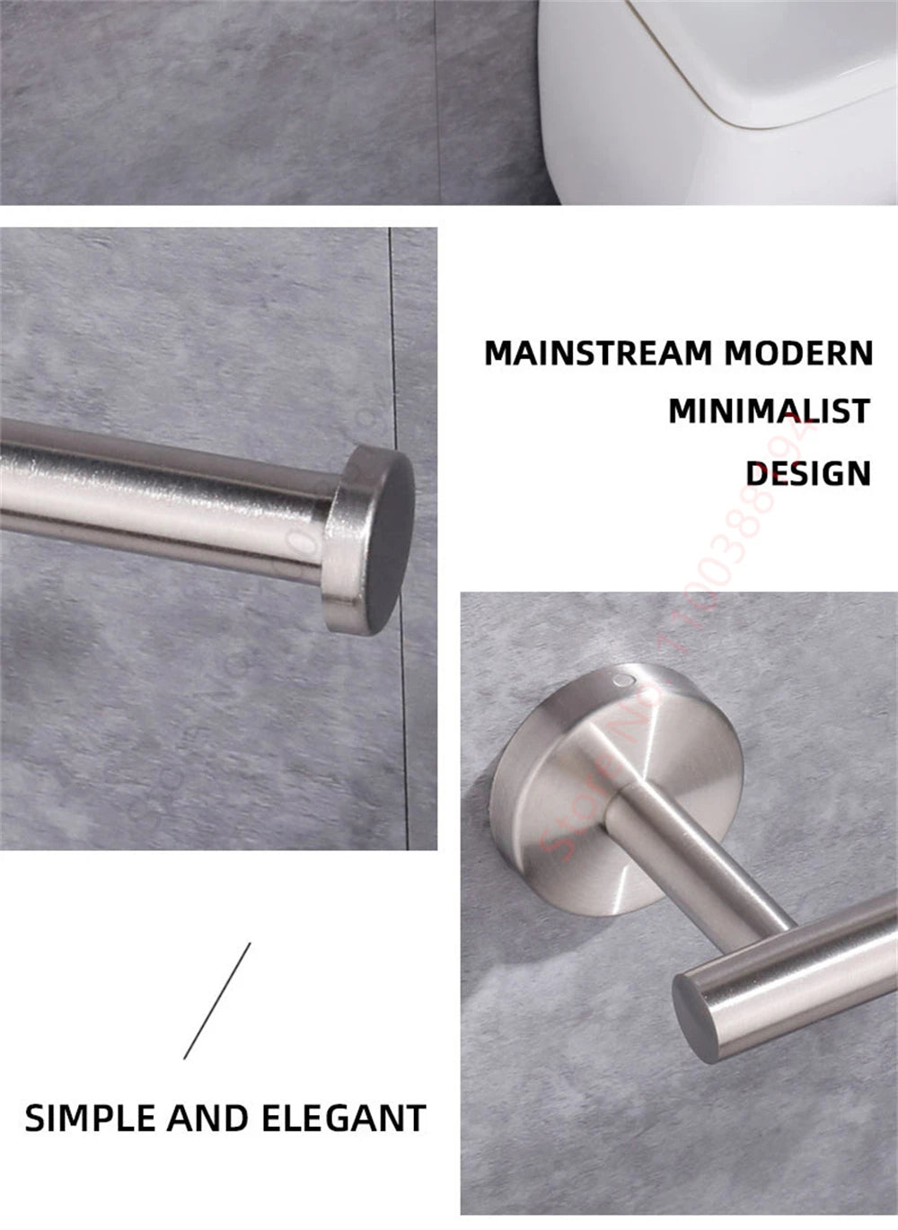 Adhesive Toilet Roll Paper Holder Organizer Wall Mount Storage Stand Kitchen Bathroom No Drill Tissue Towel Dispenser Stainless