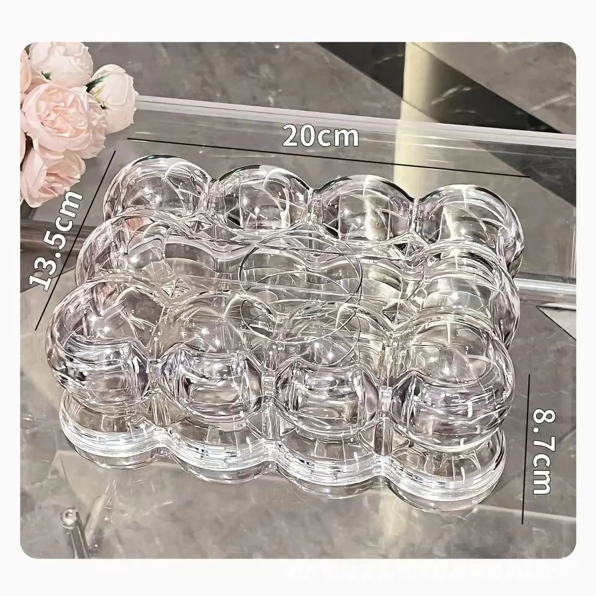Nordic Style Tissue Box Transparent High Aesthetic Value for Living Room Coffee Table Drawstring Tissue Box Creative Personalize