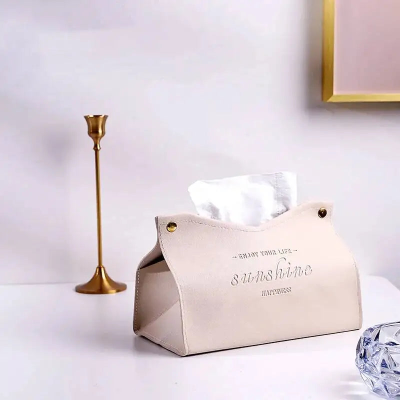 Living Dining Room Tissue Storage Box Environmentally Friendly Multi-Purpose Solid Color Creative Napkin Box