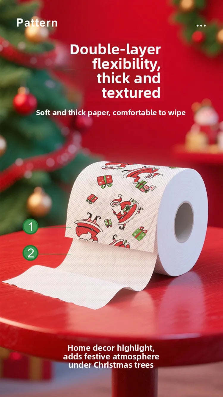 Christmas Print Colored Toilet Paper Roll Large Quantity Hygienic Paper Towels Bulk Shipping Home Direct Straightening