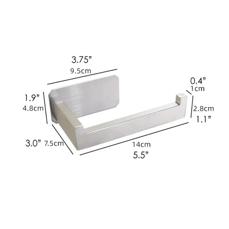 High Quality 304 Stainless Steel Roll Paper Holder Nail-free Toilet Tissue Kitchen Towel Roll Dispenser Bathroom Accessories