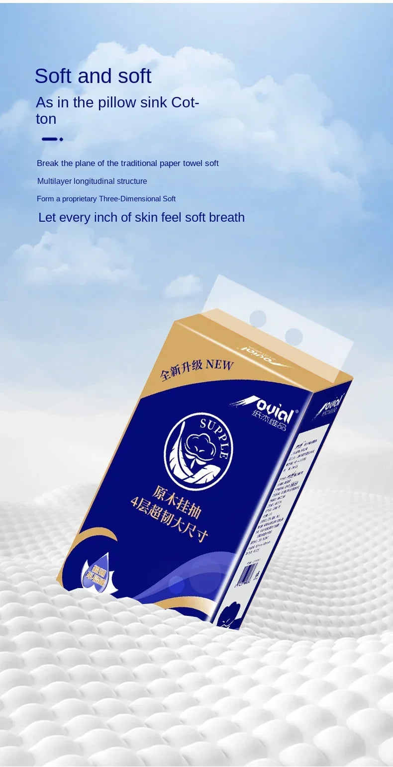 Bulk Pack Toilet Paper for Home Use Soft Embossed Tissues Bottom Extraction Hand Towels Bathroom Paper Essentials