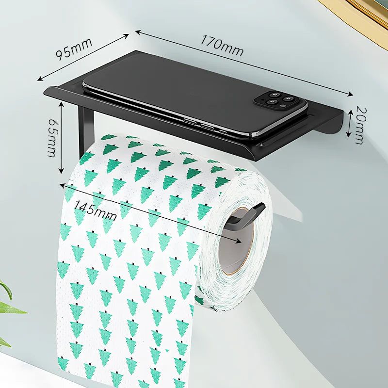 Toilet Paper Holder Wall-Mounted Aluminum alloy Toilet paper holder tissue rack Bathroom tissue holder Bathroom Accessories