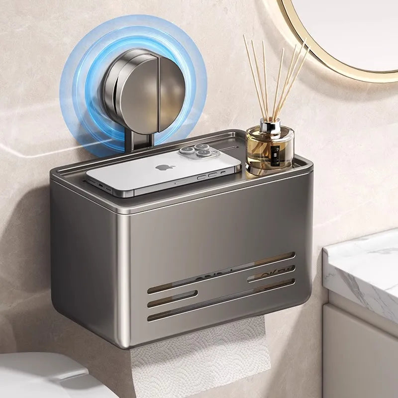 Suction cup, toilet tissue box, bathroom living room drawer box, toilet paper box, face towel storage box, wall hanging
