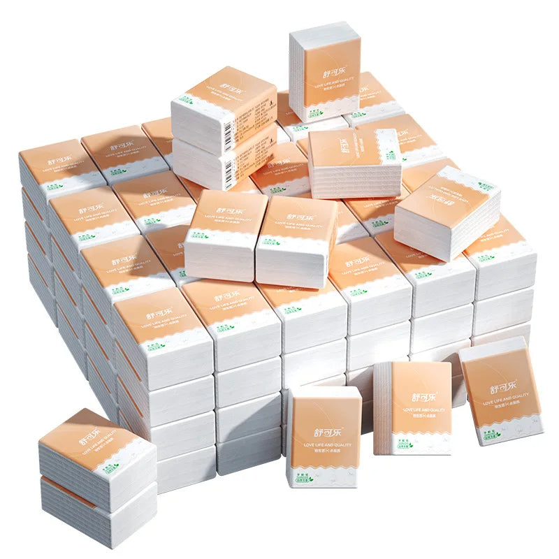 Portable Handkerchief Paper, 10-100 Small Bags, 3 Layers, 7 Pieces/small Bag, Portable Facial Tissue Paper, Napkin Toilet Paper