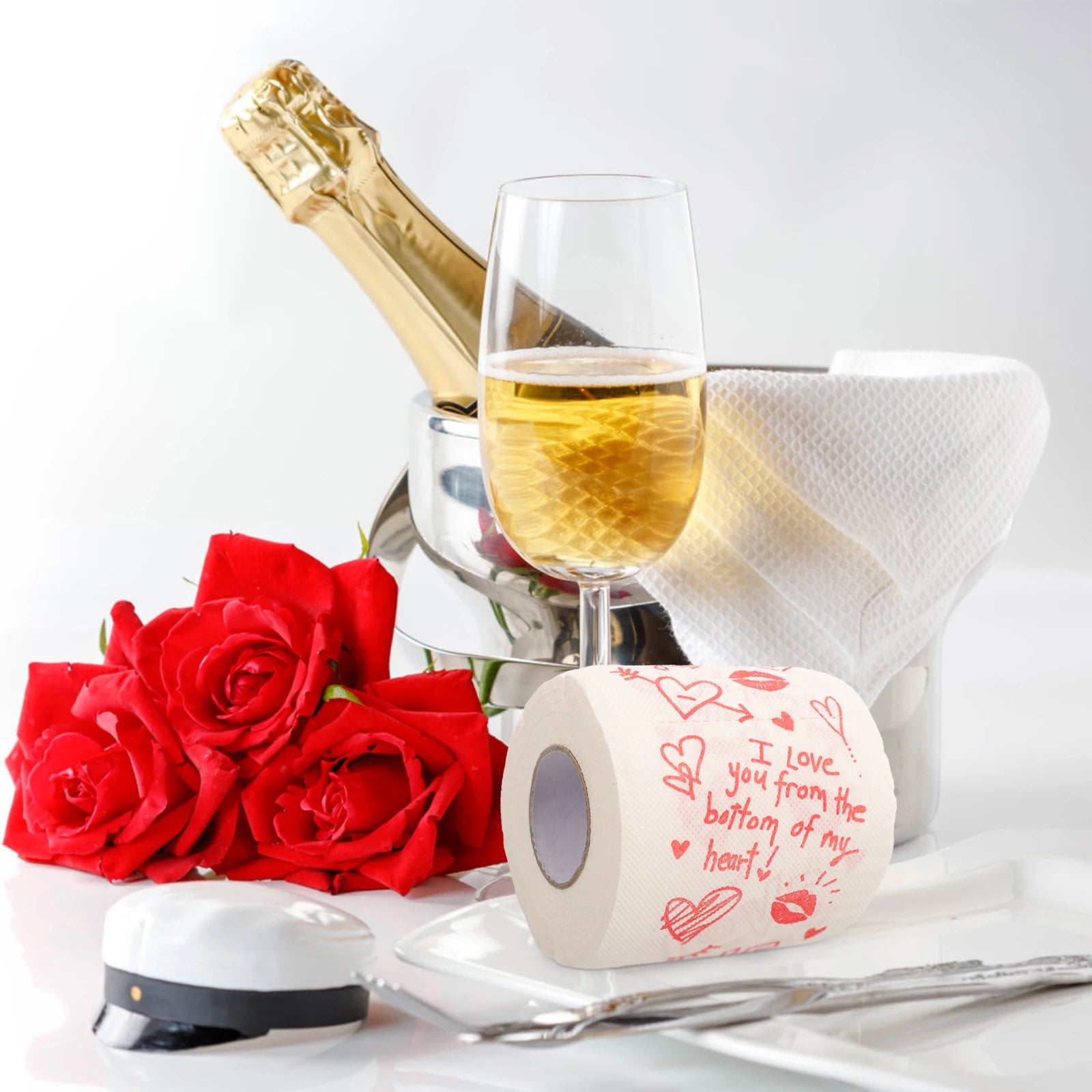 Valentines Day Creative Toilet Paper Roll Bathroom Tissue Soft Napkins Hygienic Dispenser Colored toilet tissue Sanitary Paper
