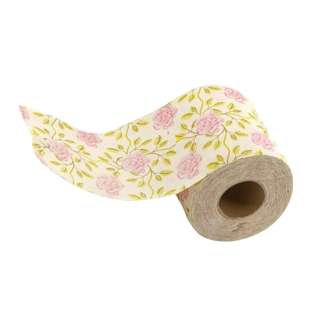 Printed Bamboo Pulp Paper Rose Pattern Creative Toilet Tissue Decorative Toilet Roll Sanitary Paper Bathroom Supplies