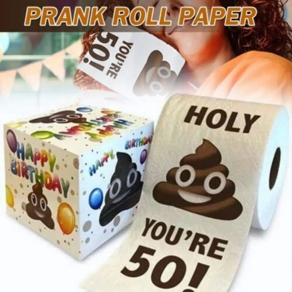 1 Roll Room Supplies Decor Tissue Birthday Gifts Toilet Paper Funny Birthday Rolls Roll Printed Funny Paper Towel