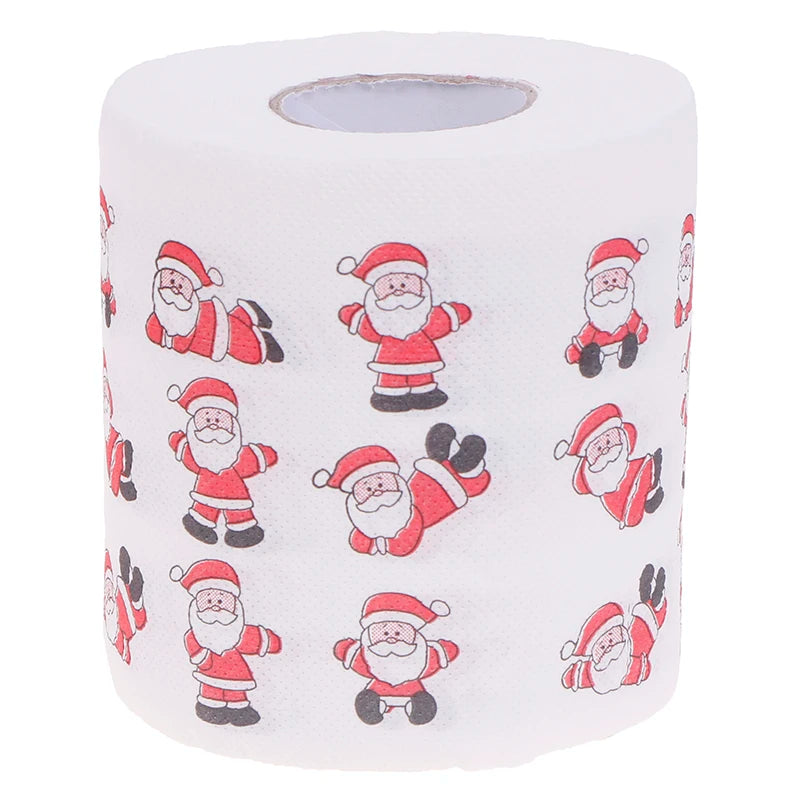 Christmas Table Napkin Home Santa Claus Bath Toilet Roll Paper Xmas Decor Tissue