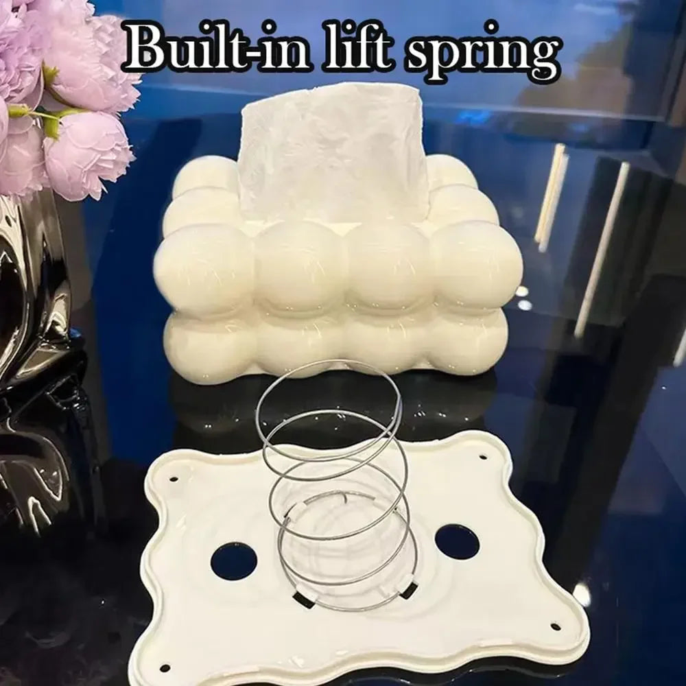 INS Style Marshmallow Tissue Box Korean Style Cute Removable Tissue Box Desktop Decorative Supplies for Home Napkin Holder