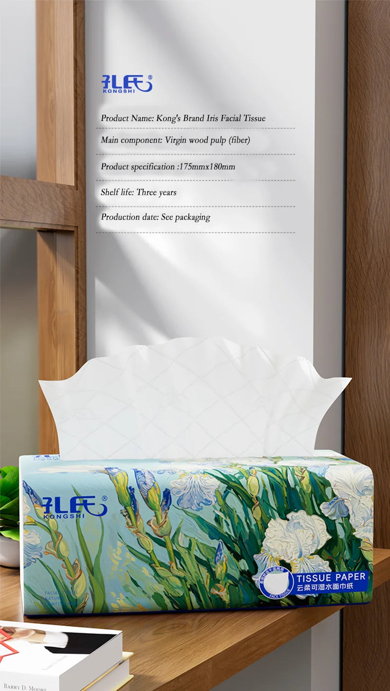 20 Packs Full Case of 400 Sheets of Toilet Paper Log Napkins Embossed Facial Tissue Paper Household Paper Towels