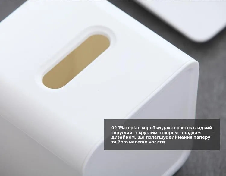 Simple European Sle Tissue Box Storage Box for Desktop Hand Wi Coffee Table Dstring Paper Home Decor Plastic Box