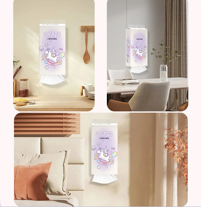 Home Wall Hanging Easy To Use Tissue 4 Layer 175 Sheets 1 Big Bag Save Space Home Pumping Paper Cute Decorate Toilet Paper